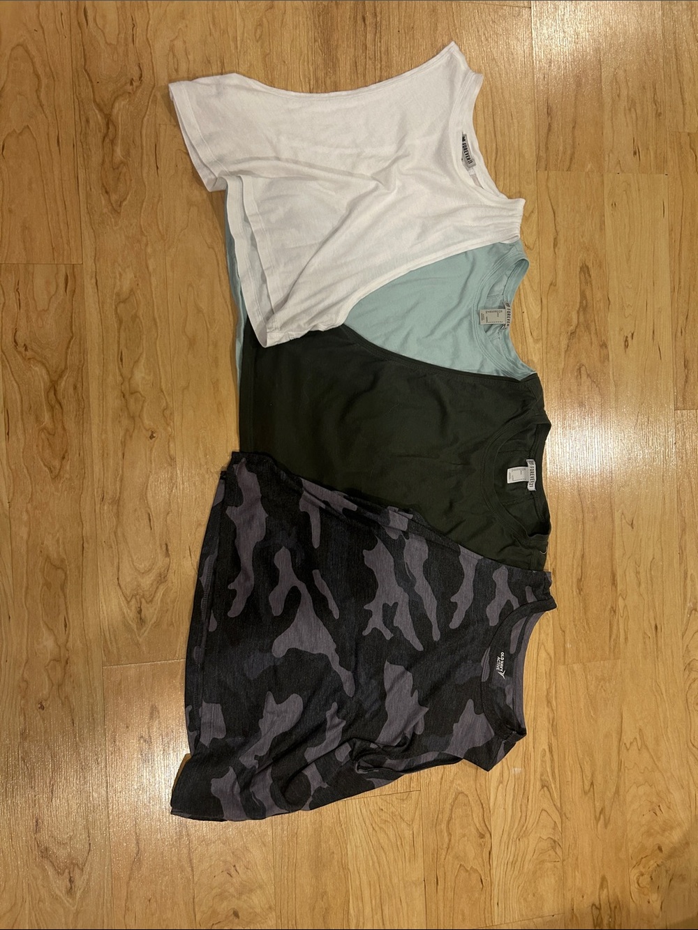 Forever 21 Women's White, Light Blue & Black Athletic Tank Tops (4-Pack)